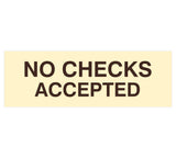 Signs ByLITA Basic No Checks Accepted Sign