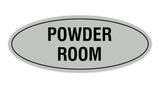 Oval Powder Room Sign