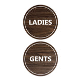 Signs ByLITA Circle Ladies and Gents Sign Set