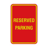 Signs ByLITA Portrait Round Reserved Parking Sign with Adhesive Tape