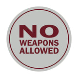 Signs ByLITA Circle No Weapons Allowed Sign