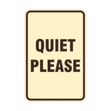 Portrait Round Quiet Please Sign