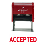 ACCEPTED By Date Self Inking Rubber Stamp