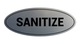 Oval Sanitize Sign