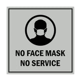 Signs ByLITA Square No Face Mask No Service Sign