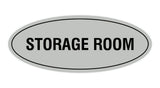 Lt Gray Oval Storage Room Sign