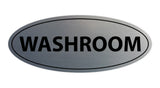 Oval Washroom Sign
