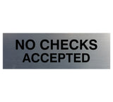 Signs ByLITA Basic No Checks Accepted Sign