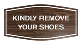 Signs ByLITA Fancy Kindly Remove Your Shoes Sign