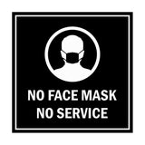 Signs ByLITA Square No Face Mask No Service Sign