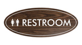 Signs ByLITA Oval Restroom Sign