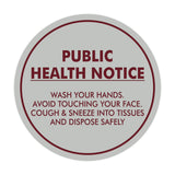 Circle Public Health Notice Wash Your Hands Sign