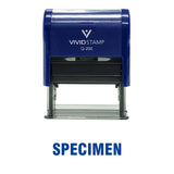 Blue SPECIMEN Self Inking Rubber Stamp