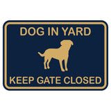 Dog In Yard Keep Gate Closed Wall Door Sign