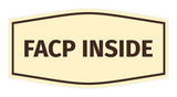 Signs ByLITA Fancy FACP Inside Sign with Adhesive Tape, Mounts On Any Surface, Weather Resistant, Indoor/Outdoor Use