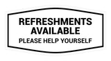 Fancy Refreshments Available Please Help Yourself Wall or Door Sign