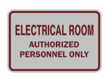 Signs ByLITA Classic Framed ELECTRICAL ROOM AUTHORIZED PERSONNEL ONLY Sign