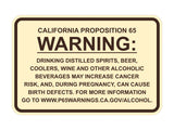 Signs ByLITA Classic Framed California Proposition 65 Sign Alcoholic Beverages
