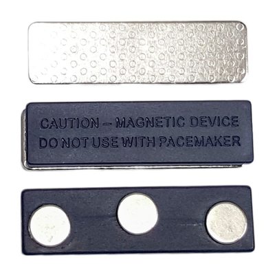 10 Pack - 3 Post Magnetic Name Badge Tag Fastener with Adhesive