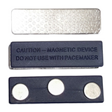 10 Pack - 3 Post Magnetic Name Badge Tag Fastener with Adhesive