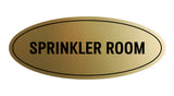 Oval Sprinkler Room Sign