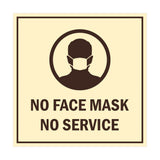 Signs ByLITA Square No Face Mask No Service Sign