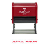 Red Unofficial Transcript Self Inking Rubber Stamp