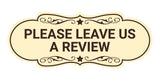 Designer Please Leave Us a Review Wall or Door Sign