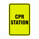 Portrait Round Cpr Station Sign