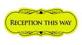 Signs ByLITA Designer Reception This Way Sign