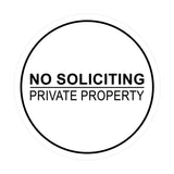 Signs ByLITA Circle No Soliciting Private Property Sign