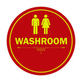 Signs ByLITA Circle Washroom Sign