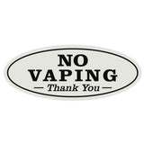 Oval NO VAPING Thank You Sign