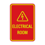 Portrait Round Electrical Room Sign