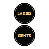 Signs ByLITA Circle Ladies and Gents Sign Set