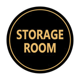 Black Gold Signs ByLITA Circle Storage Room Sign