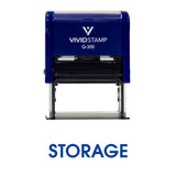 Blue Storage Self Inking Rubber Stamp