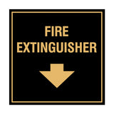 Square Fire extinguisher Sign with Adhesive Tape, Mounts On Any Surface, Weather Resistant