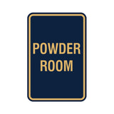 Signs ByLITA Portrait Round Powder Room Sign with Adhesive Tape, Mounts On Any Surface, Weather Resistant, Indoor/Outdoor Use