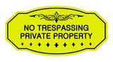 Victorian No Trespassing Private Property Sign