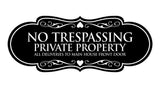 Signs ByLITA Designer No Trespassing Private Property Sign All Deliveries to Main House Front Door Sign