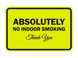 Signs ByLITA Classic Framed Absolutely No Indoor Smoking Thank You Sign