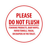 Signs ByLITA Circle Please Do Not Flush Etiquette Sign