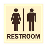 Signs ByLITA Square All Gender Restroom Sign with Adhesive Tape, Mounts On Any Surface, Weather Resistant, Indoor/Outdoor Use