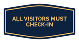 Signs ByLITA Fancy All Visitors Must Check-in Sign