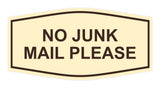 Signs ByLITA Fancy No Junk Mail Please Sign