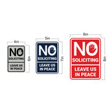 Portrait Round No Soliciting Leave Us In Peace Wall or Door Sign