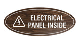 Oval Electrical Panel Inside Sign