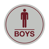 Signs ByLITA Circle Boys (male bathroom icon) Sign