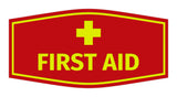 Signs ByLITA Fancy First Aid Sign with Adhesive Tape, Mounts On Any Surface, Weather Resistant, Indoor/Outdoor Use